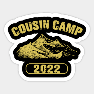 Cousin Camp 2022 Mountain Vintage Camping Sticker